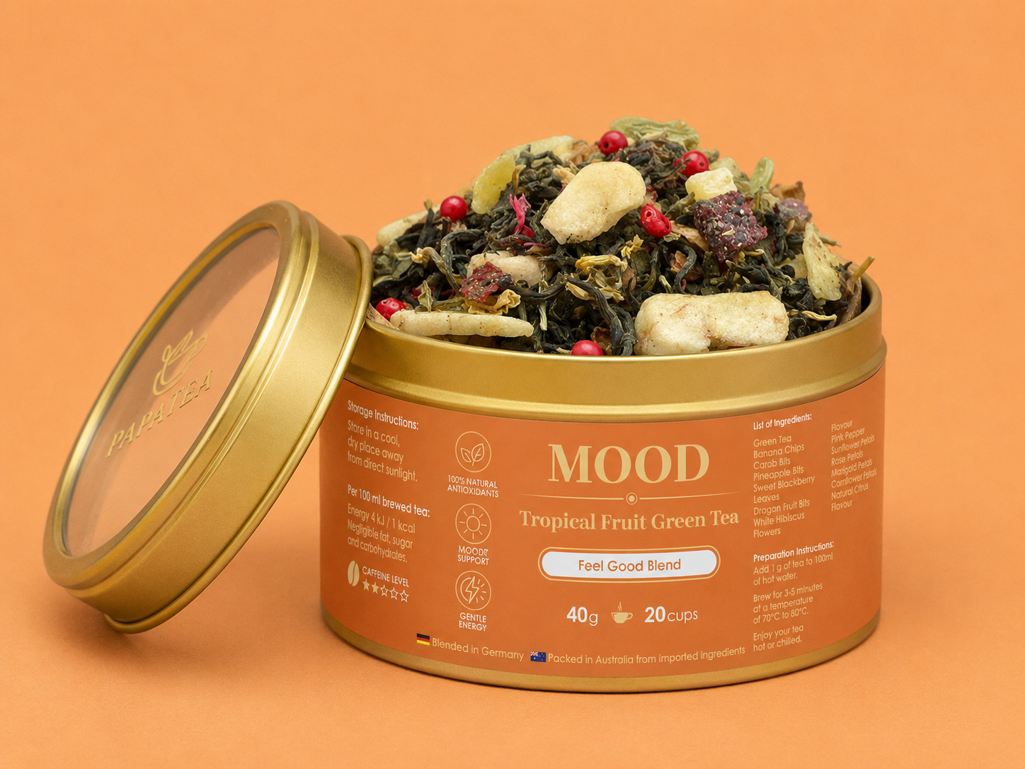 Mood – Tropical Fruit Green Loose Leaf Tea