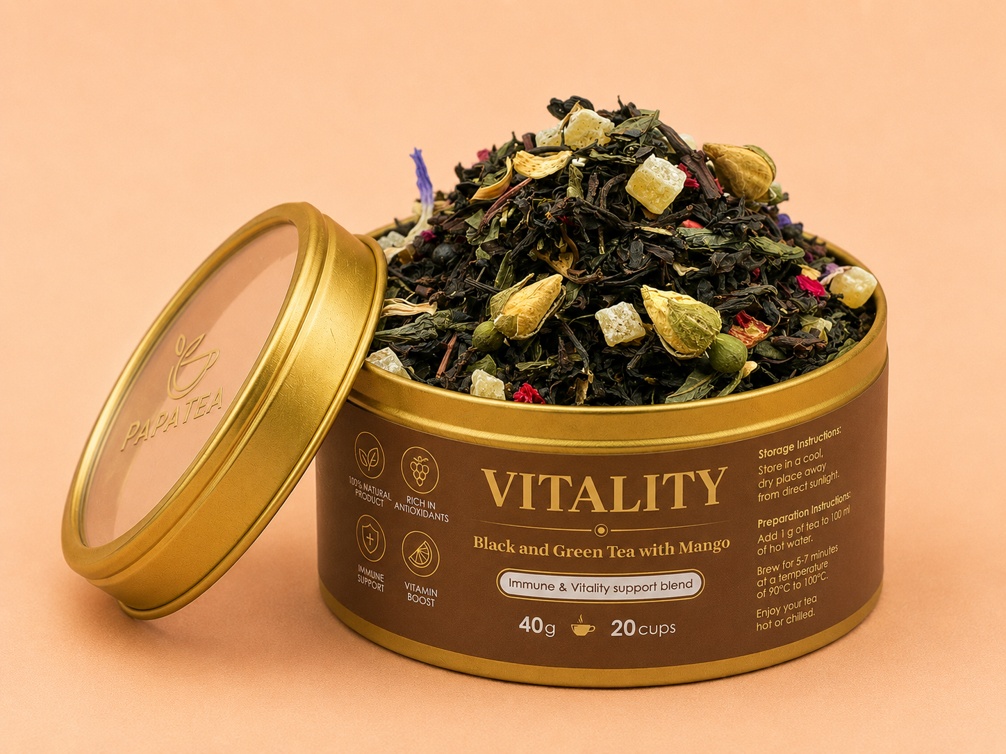Vitality – Tropical Black & Green Loose Leaf Tea