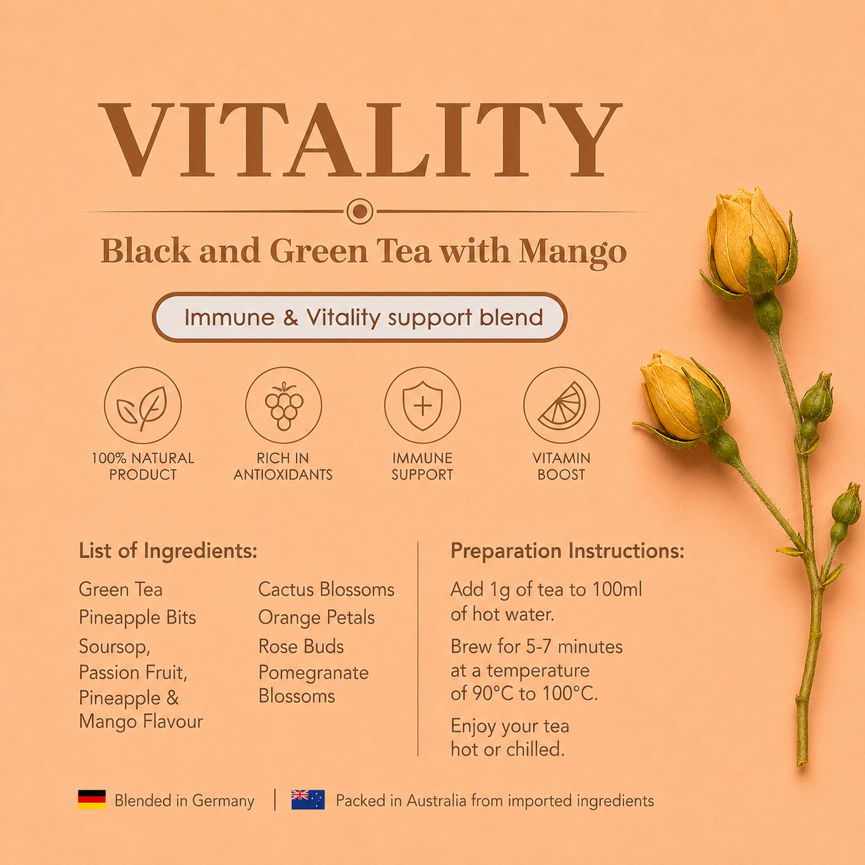 Vitality – Tropical Black & Green Loose Leaf Tea